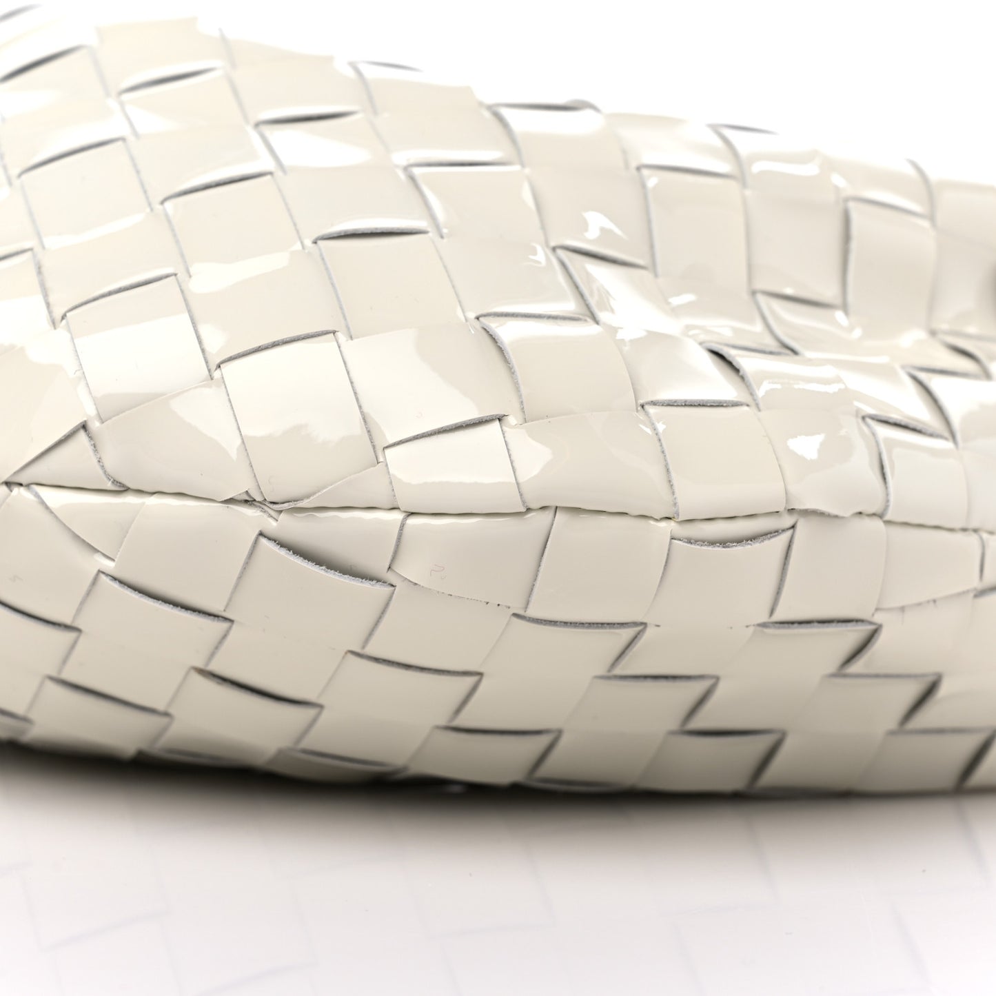 Patent Nappa Intrecciato Mini Jodie White