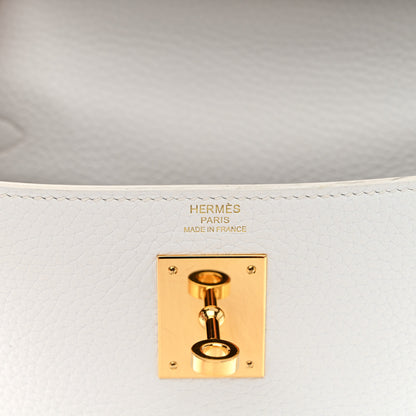 Hermes Taurillon Clemence Kelly Retourne 28 White 6 of 16