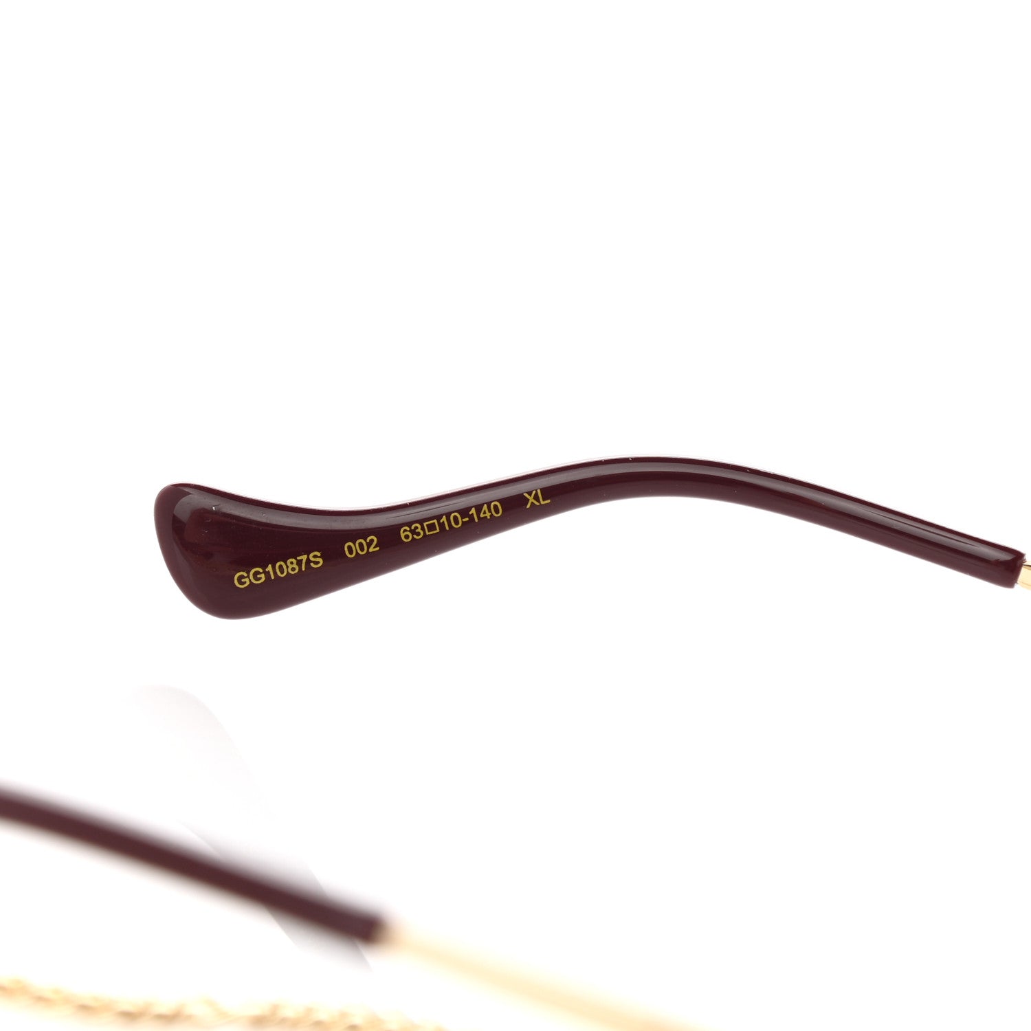 Gucci Metal Navigator Square Chain Sunglasses GG1089S Gold Pink 6 of 8