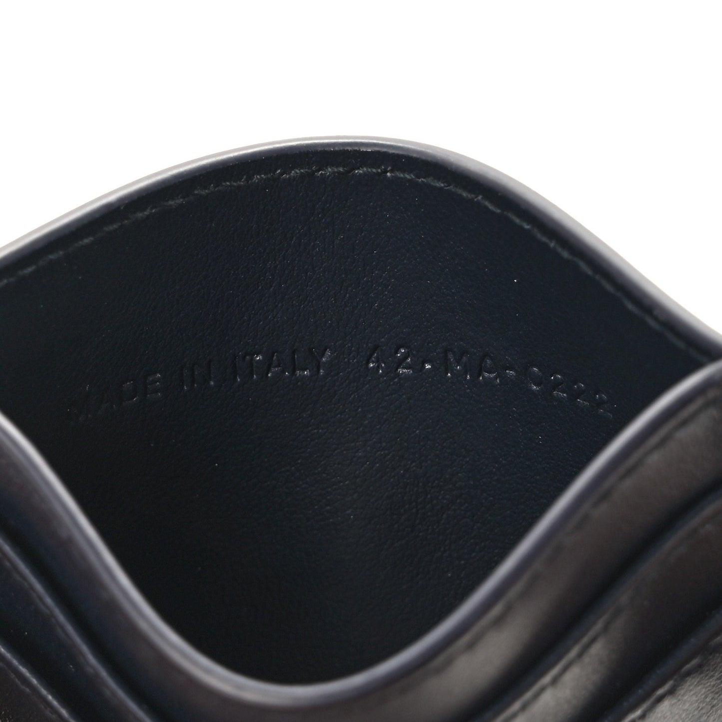 Calfskin Vibe Card Holder Blue White