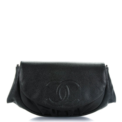 Chanel Caviar Half Moon Wallet On Chain WOC Black 1 of 8