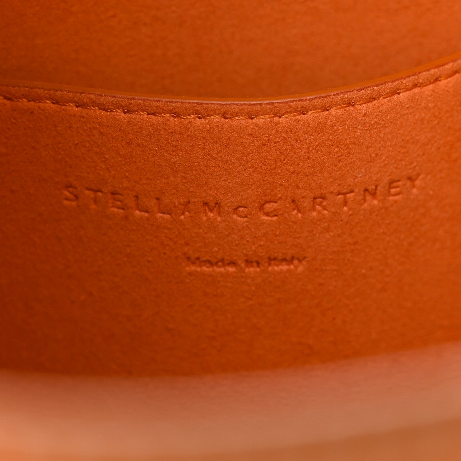 Stella McCartney Grainy Alter Mat Perforated Logo Mini Crossbody Orange 6 of 16