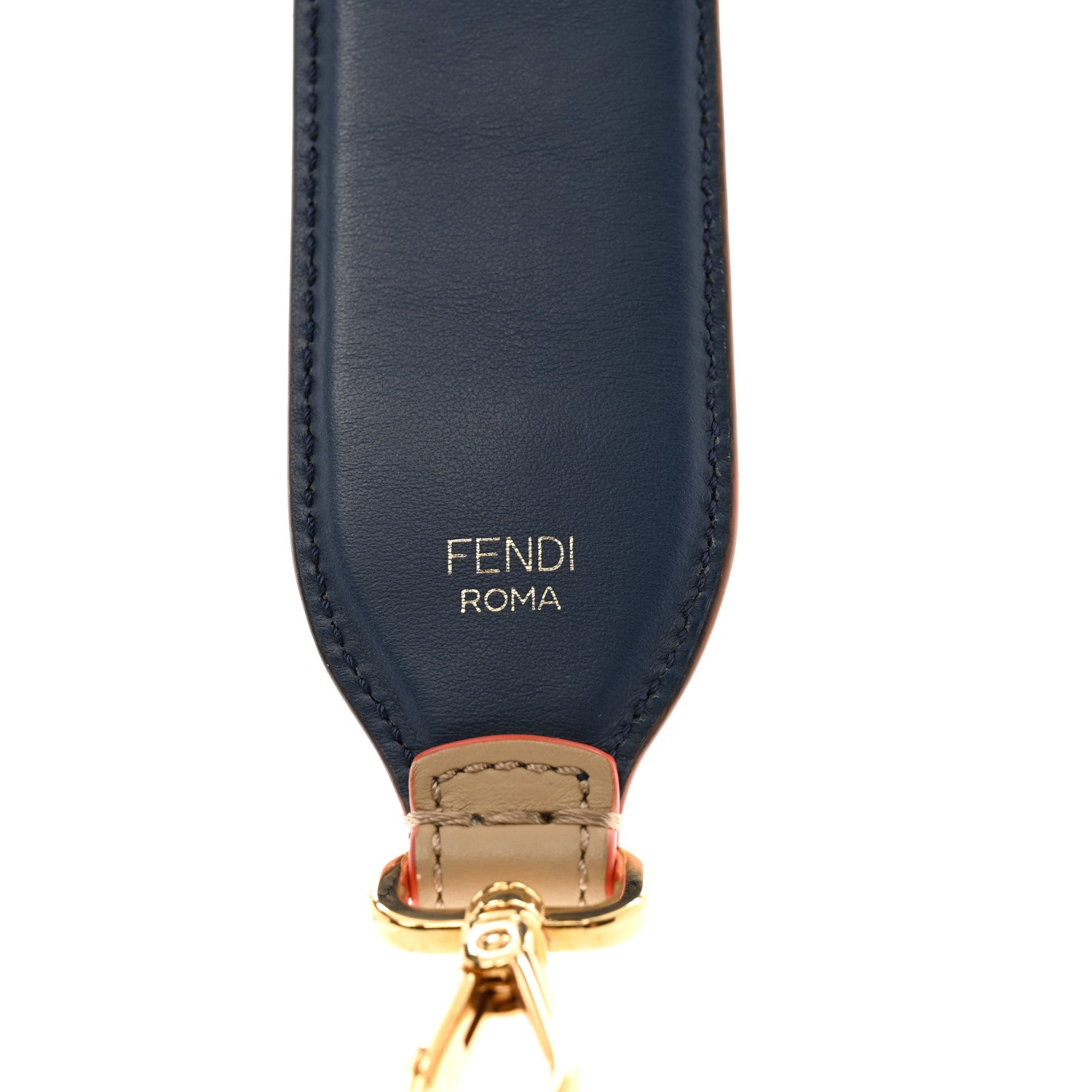 Fendi Vitello Century Plexiglass Bi-Color Studded Strap You Amido Blu Scuro 3 of 4