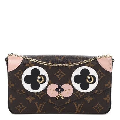 Louis Vuitton Monogram Valentine Dog Pochette Felicie Chain Wallet 1 of 11