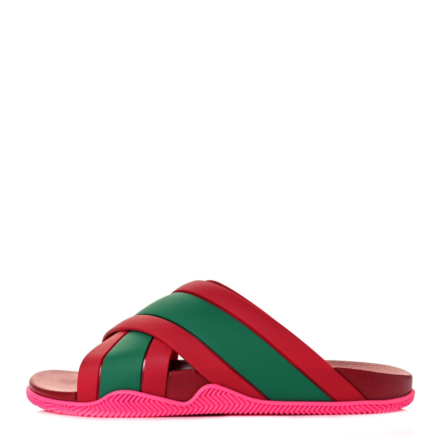 Rubber Web Womens Criss Cross Slide Sandals 42 Coral New Shamarock