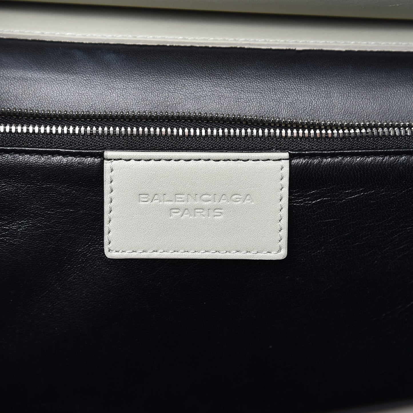 Smooth Calfskin Le Dix M Cartable Shoulder Bag Pearl Grey