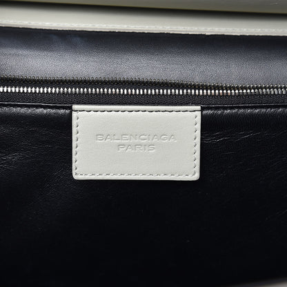 Balenciaga Smooth Calfskin Le Dix M Cartable Shoulder Bag Pearl Grey 7 of 12