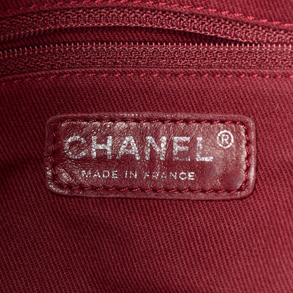 Chanel Aged Calfskin Quilted Cotton Club Bowler Pearl 6 of 10