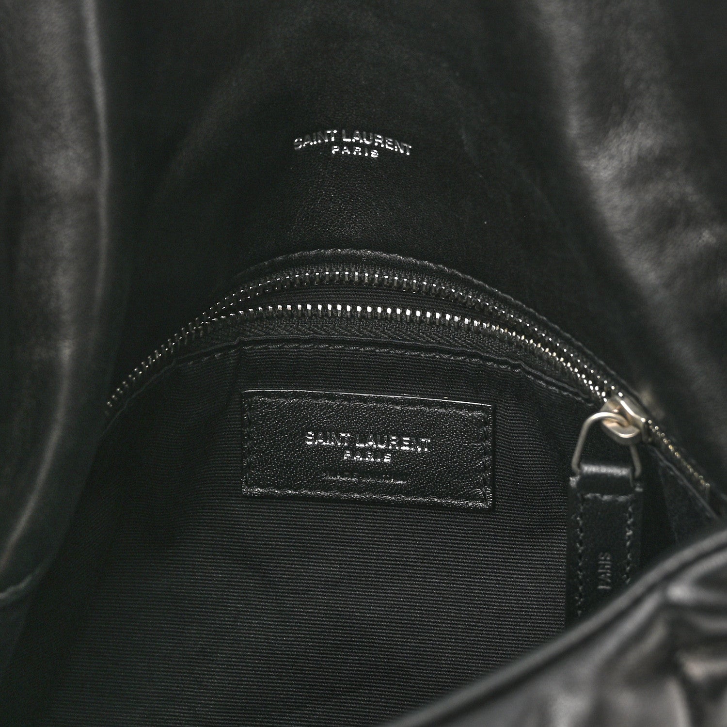 Saint Laurent Lambskin Quilted Small Loulou Puffer Monogram Chain Satchel Black 6 of 9