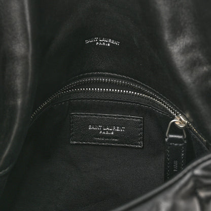 Saint Laurent Lambskin Quilted Small Loulou Puffer Monogram Chain Satchel Black 6 of 9