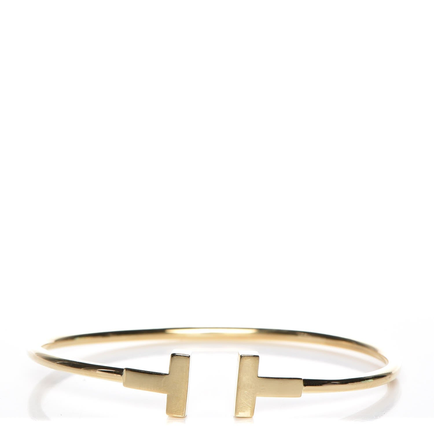 Tiffany 18K Yellow Gold T Wire Bracelet 1 of 5