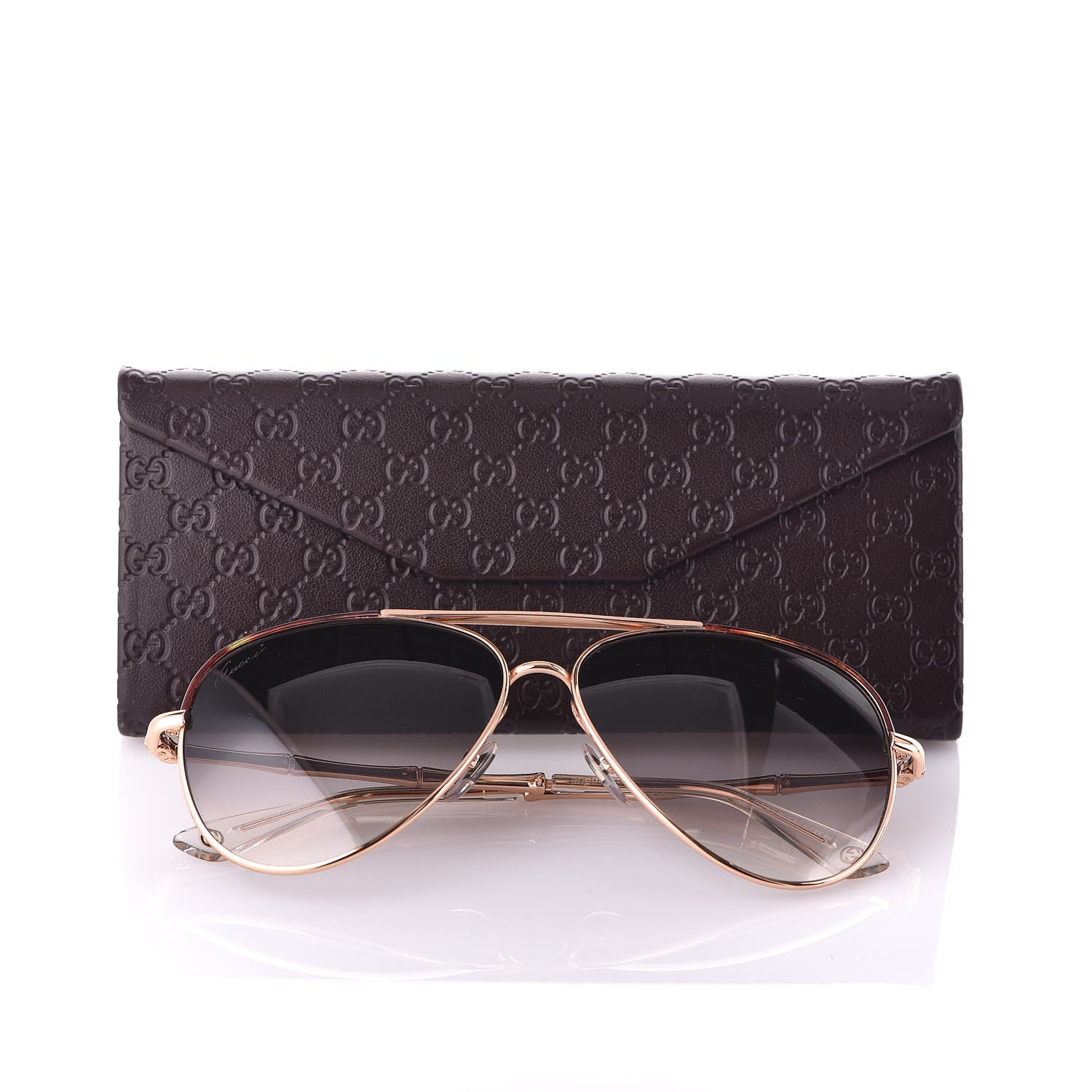 Gucci Bamboo Aviator GG 4276/S Sunglasses Gold 8 of 8