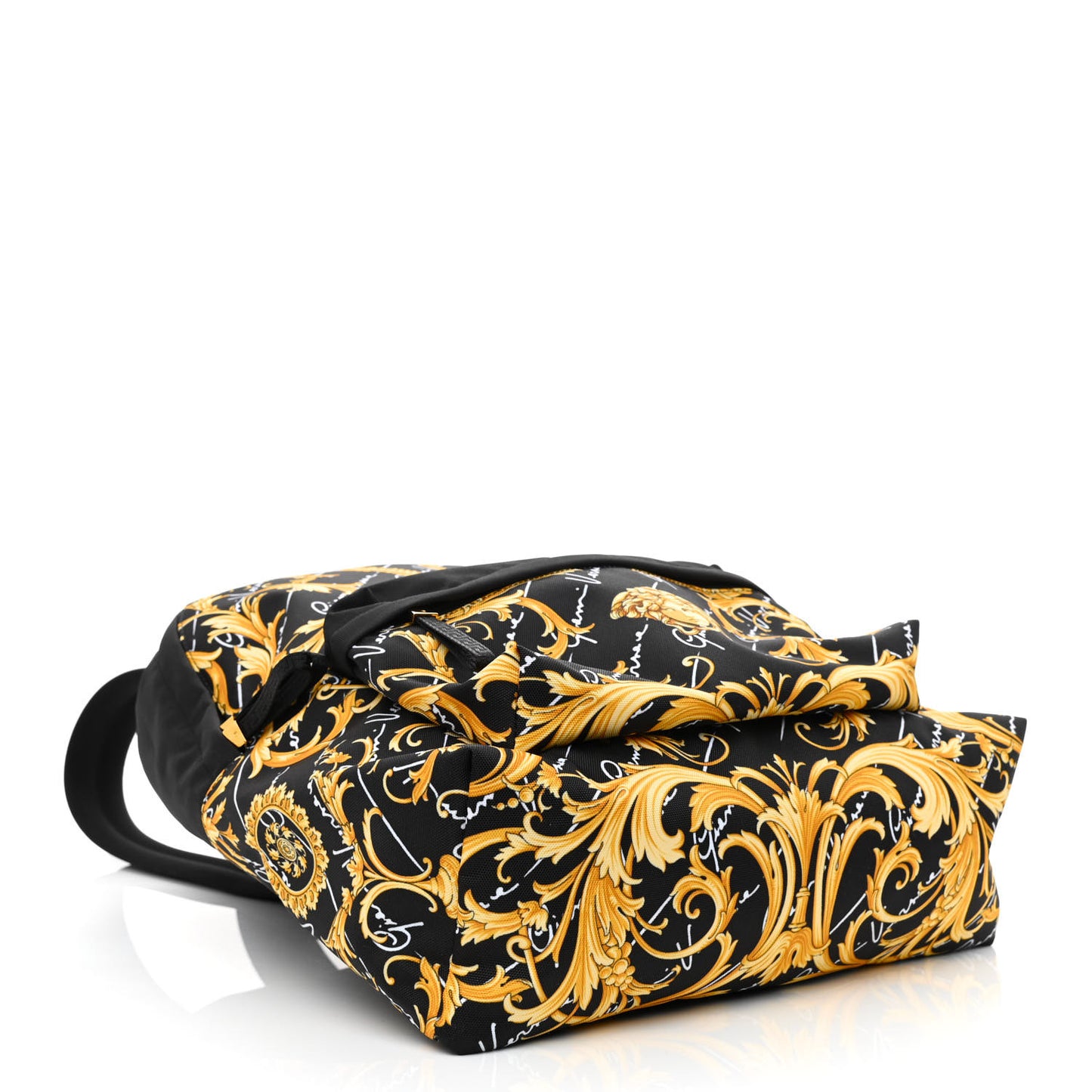 Nylon Barocco Signature Print Backpack Black