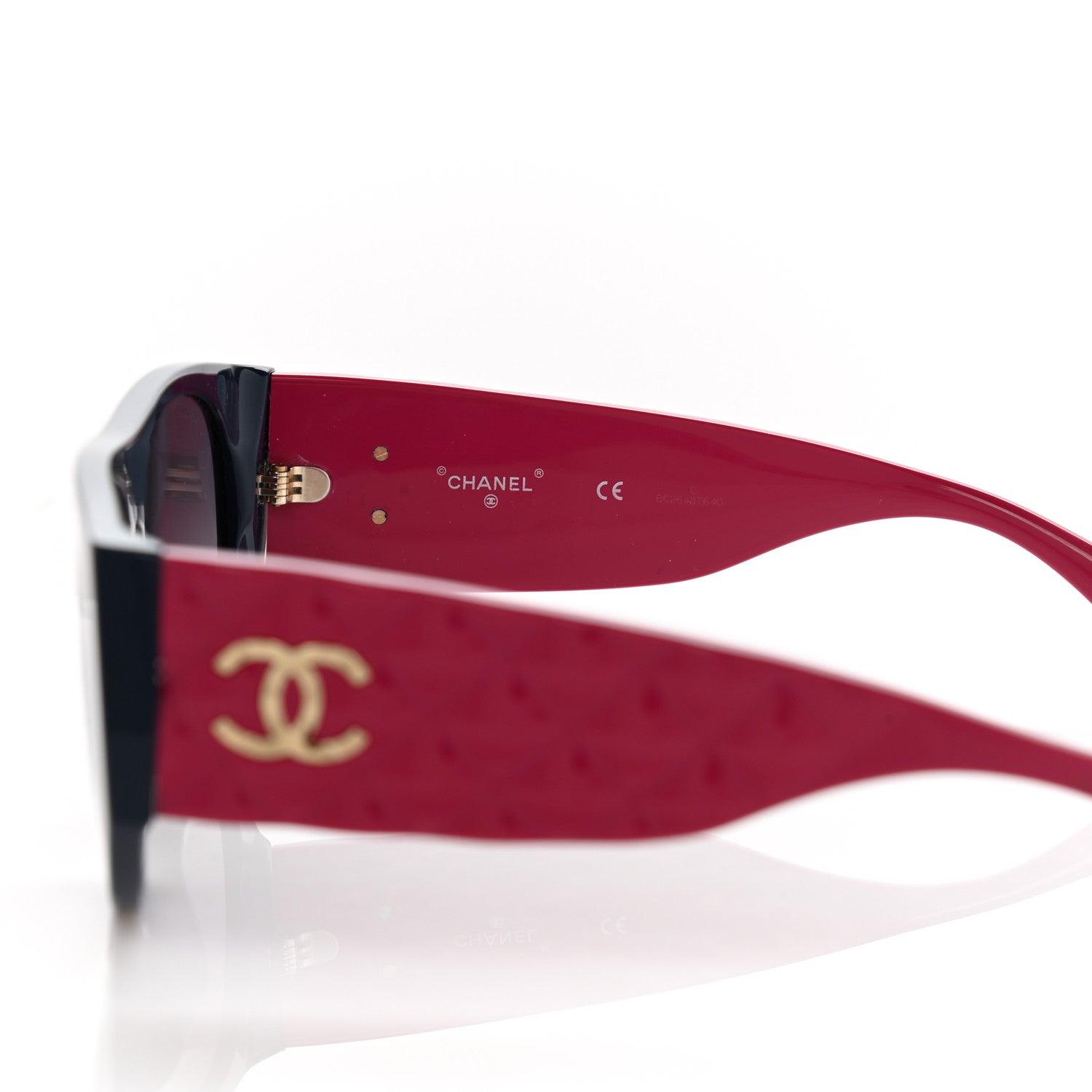 Chanel Acetate Quilted CC Pilot Sunglasses 71465 Pink Black 14 of 17