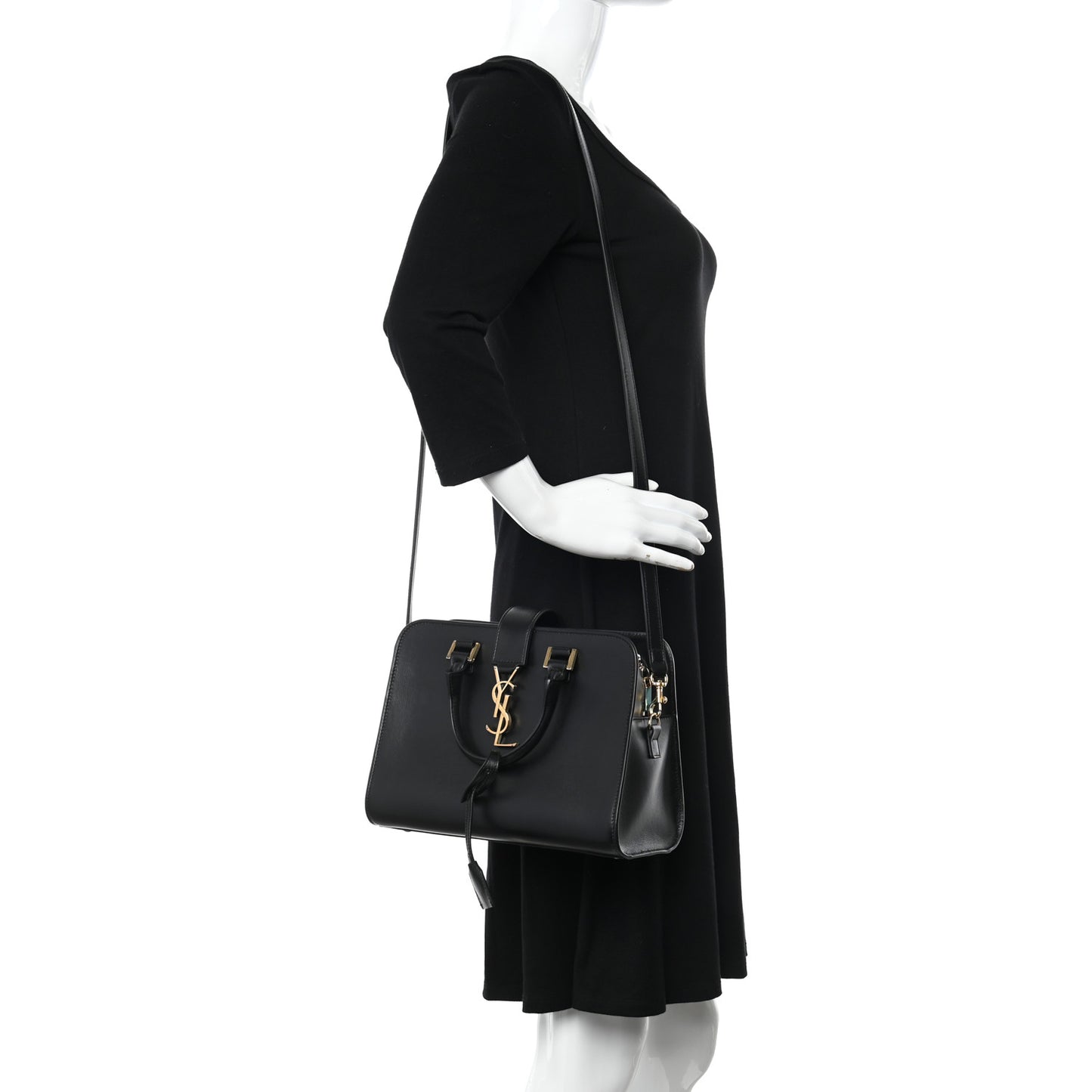 Calfskin Monogram Baby Cabas Black