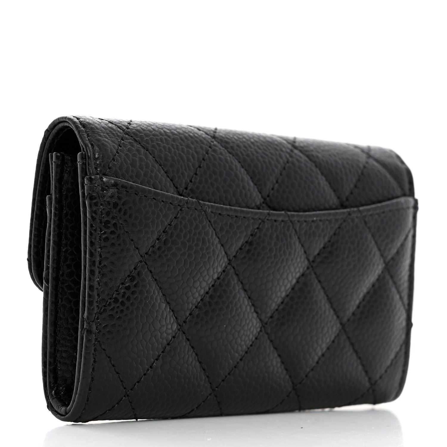 Chanel Caviar Quilted Flap Card Holder Wallet Black 5 of 18
