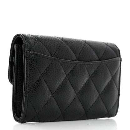 Chanel Caviar Quilted Flap Card Holder Wallet Black 5 of 18
