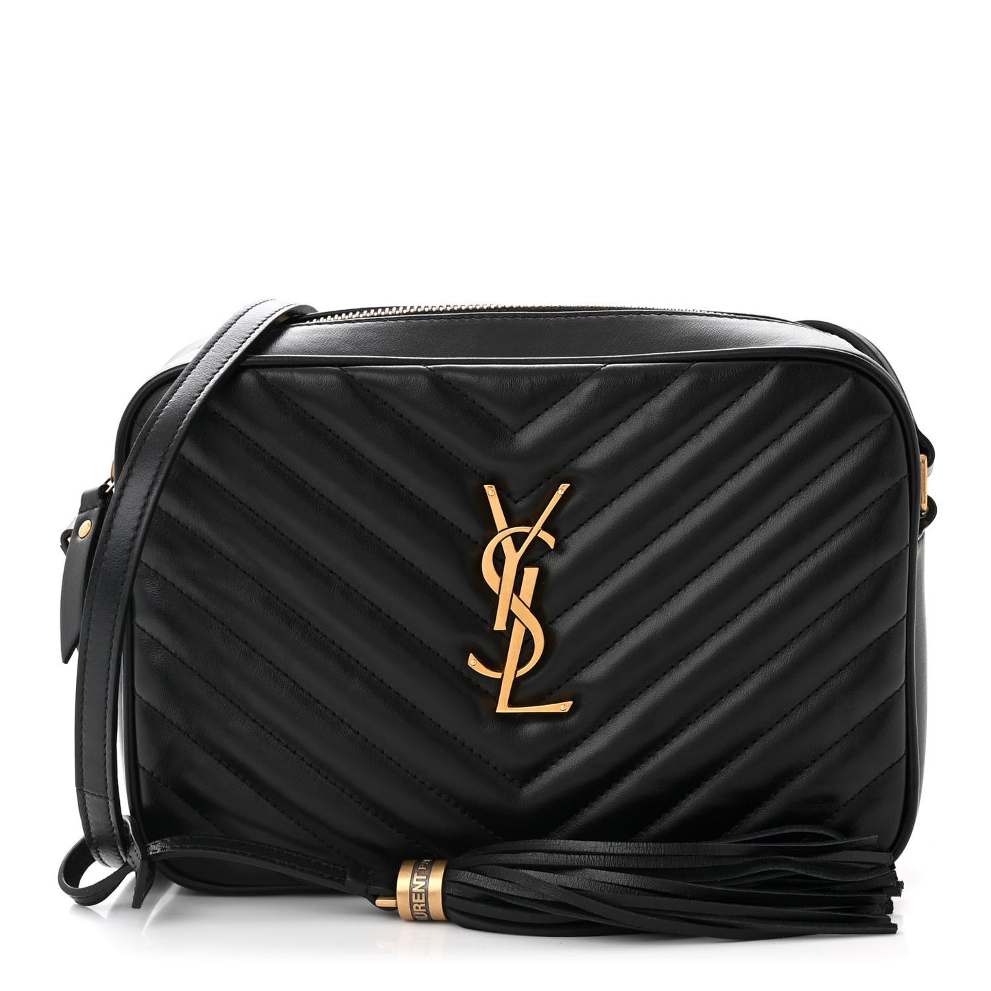 Calfskin Matelasse Monogram Lou Camera Bag Black