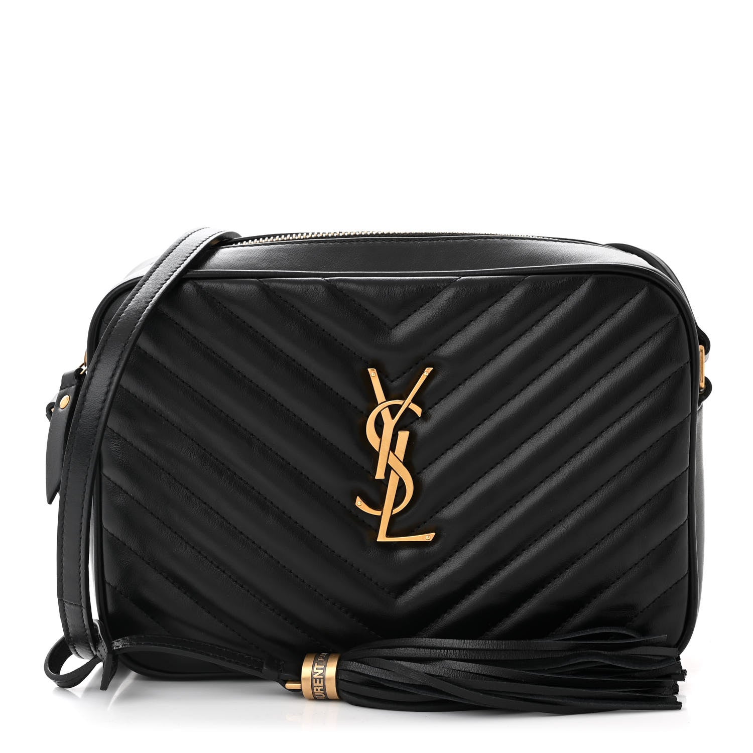 Saint Laurent Calfskin Matelasse Monogram Lou Camera Bag Black 1 of 10