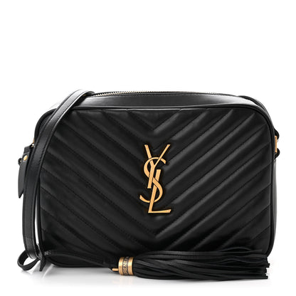 Saint Laurent Calfskin Matelasse Monogram Lou Camera Bag Black 1 of 10