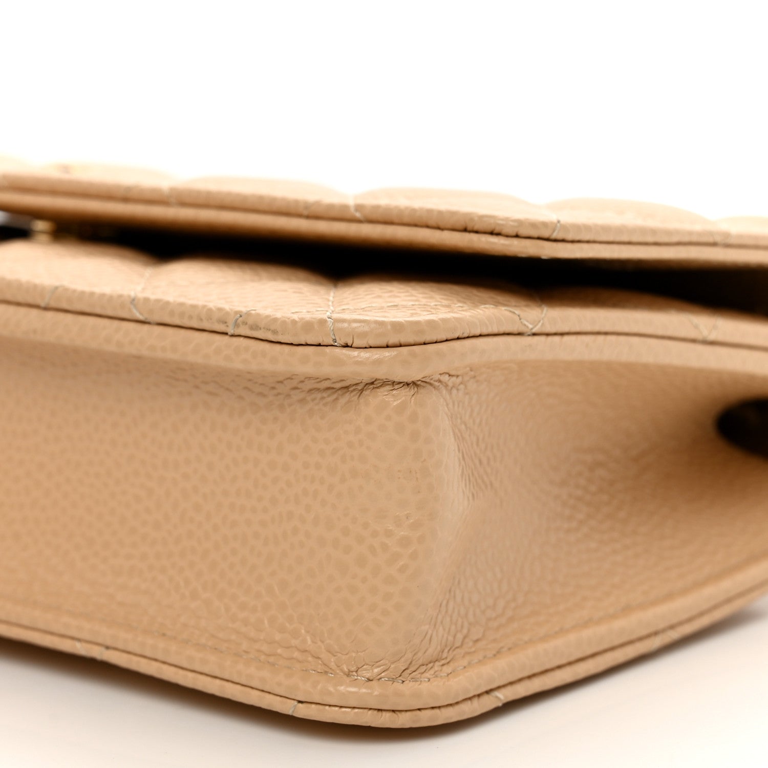 Chanel Caviar Quilted Wallet On Chain WOC Beige 10 of 11
