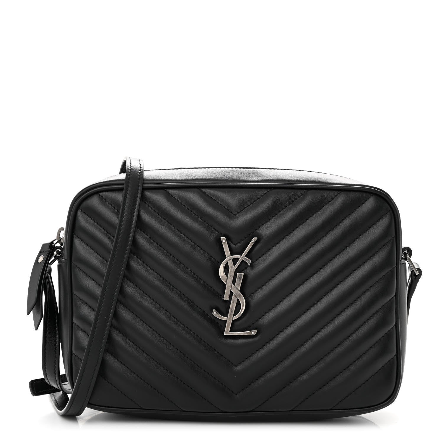 Saint Laurent Calfskin Matelasse Monogram Lou Camera Bag Black 1 of 10