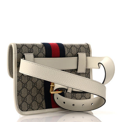 Gucci GG Supreme Monogram Web Small Ophidia Belt Bag 90 36 Beige Ebony White 2 of 9