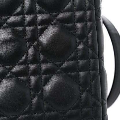 Christian Dior Lambskin Cannage Medium Lady Dior Black 18 of 18