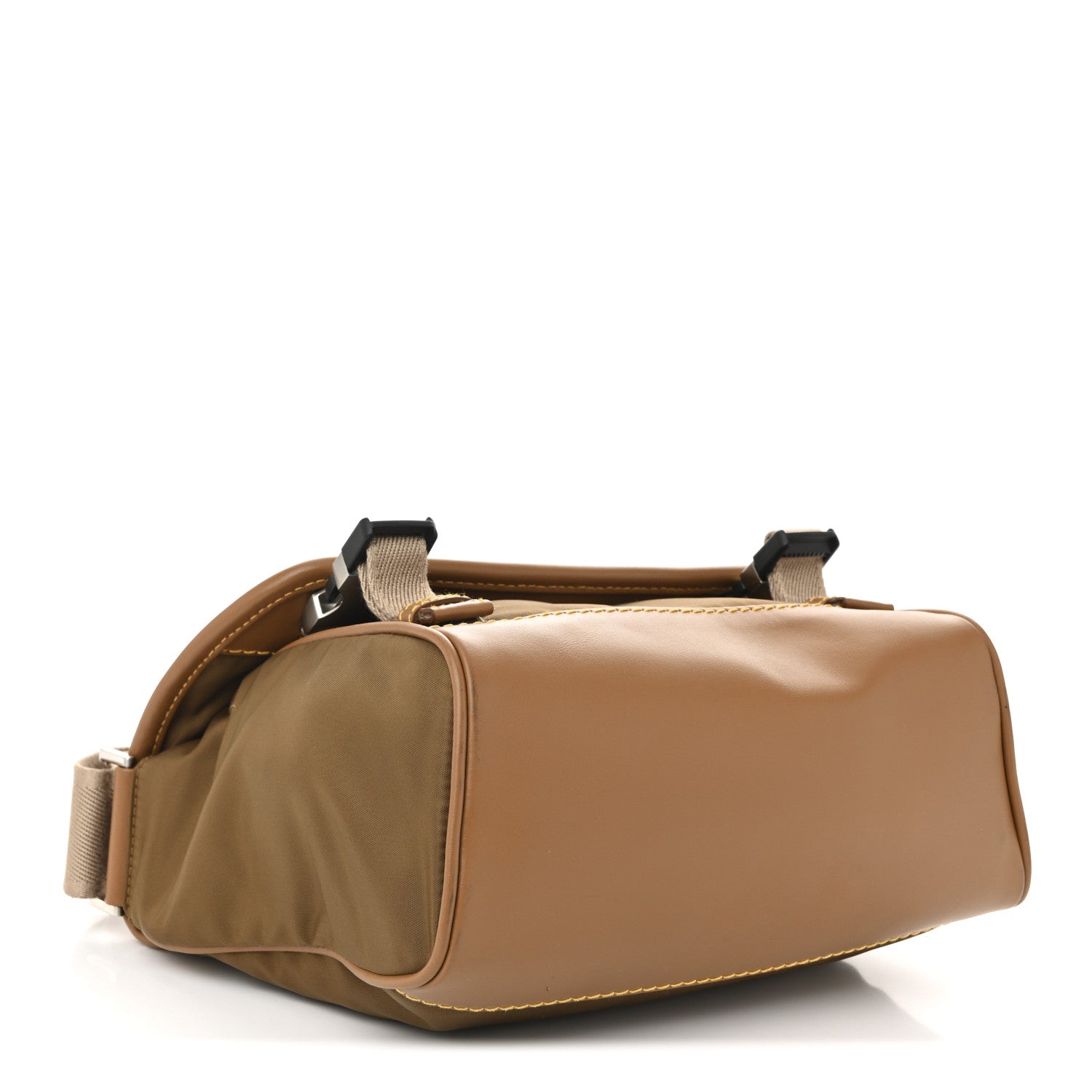 Prada Re-Nylon Nappa Triangle Medium Shoulder Bag Cocoa 4 of 9
