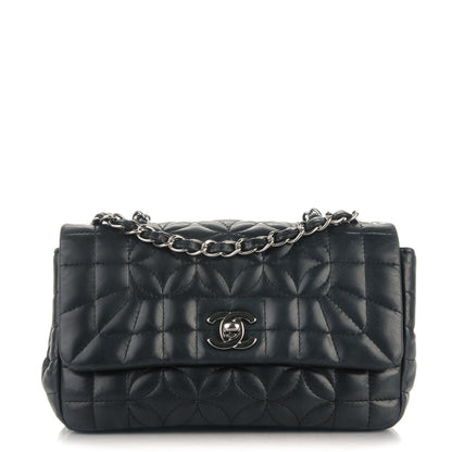 Chanel Lambskin Quilted Mini Flap Navy 1 of 8
