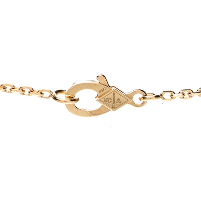 Van Cleef & Arpels 18K Yellow Gold Mother of Pearl Vintage Alhambra Pendant Necklace 4 of 6