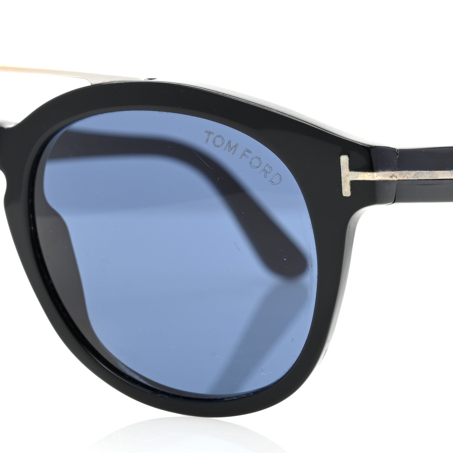 Tom Ford Newman Aviator Sunglasses TF515 Black Blue 2 of 8