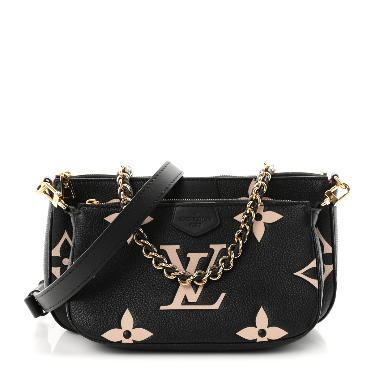 Louis Vuitton Empreinte Monogram Giant Multi Pochette Accessories Black Beige 1 of 8