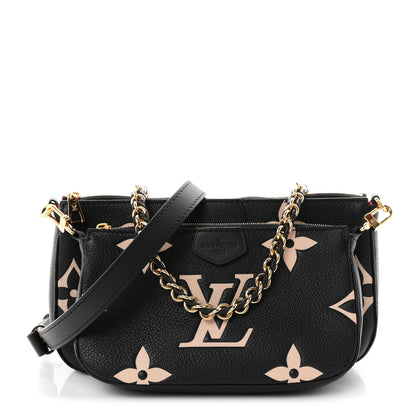 Louis Vuitton Empreinte Monogram Giant Multi Pochette Accessories Black Beige 1 of 8