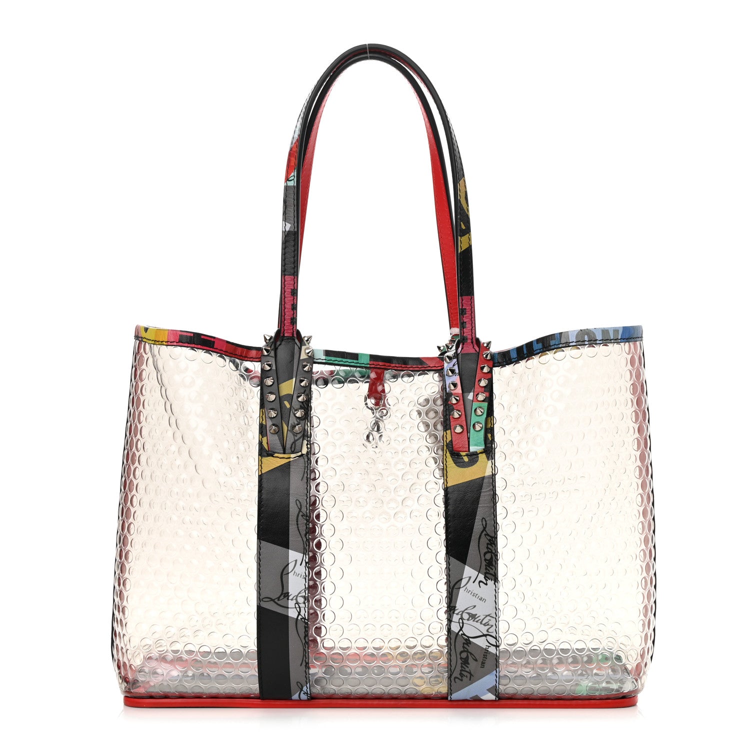Christian Louboutin PVC Loubiballage East West Cabata Tote Clear Multicolor 3 of 13