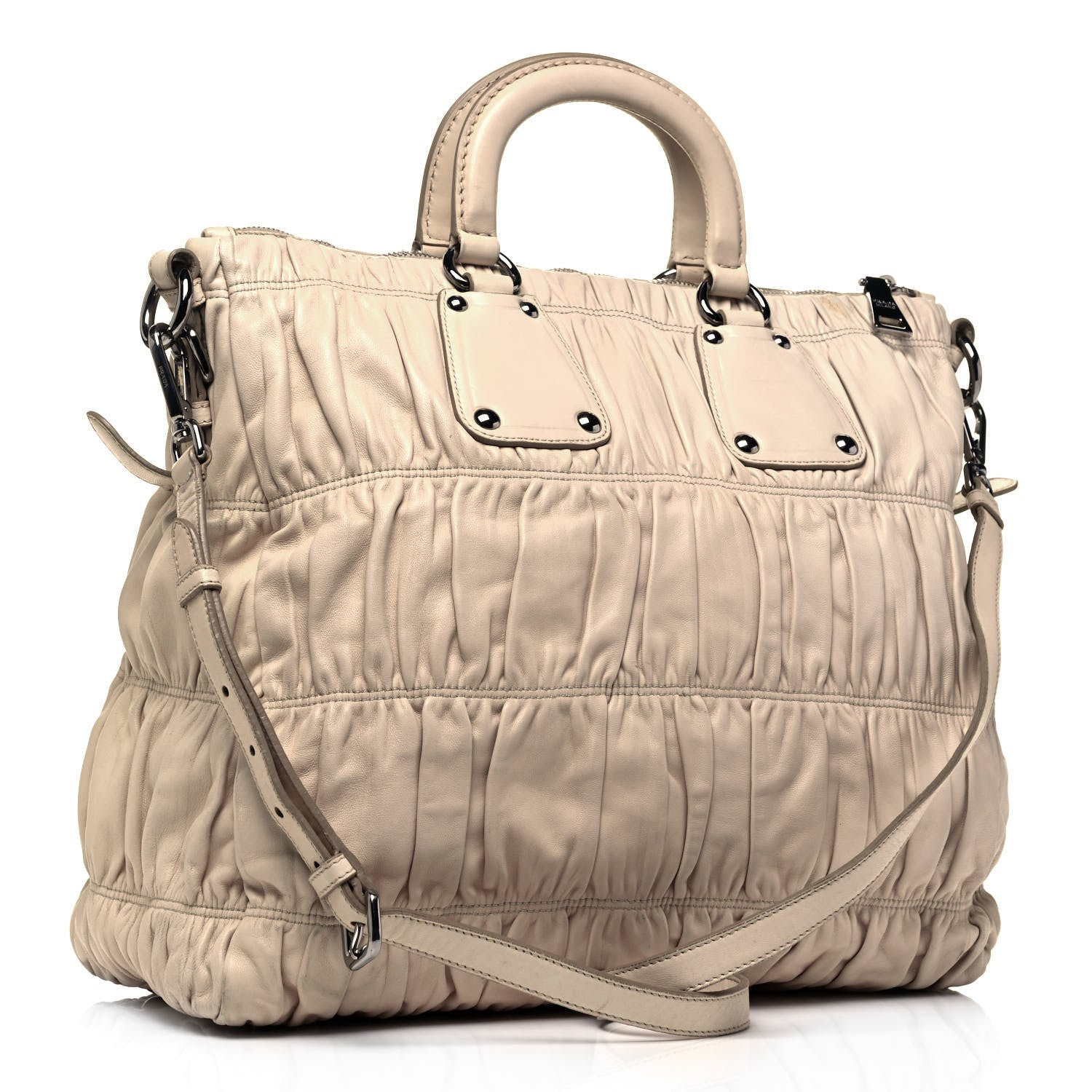 Prada Nappa Gaufre Tote Cera 3 of 9