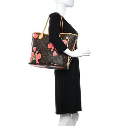 Louis Vuitton Monogram Roses Neverfull MM 3 of 6