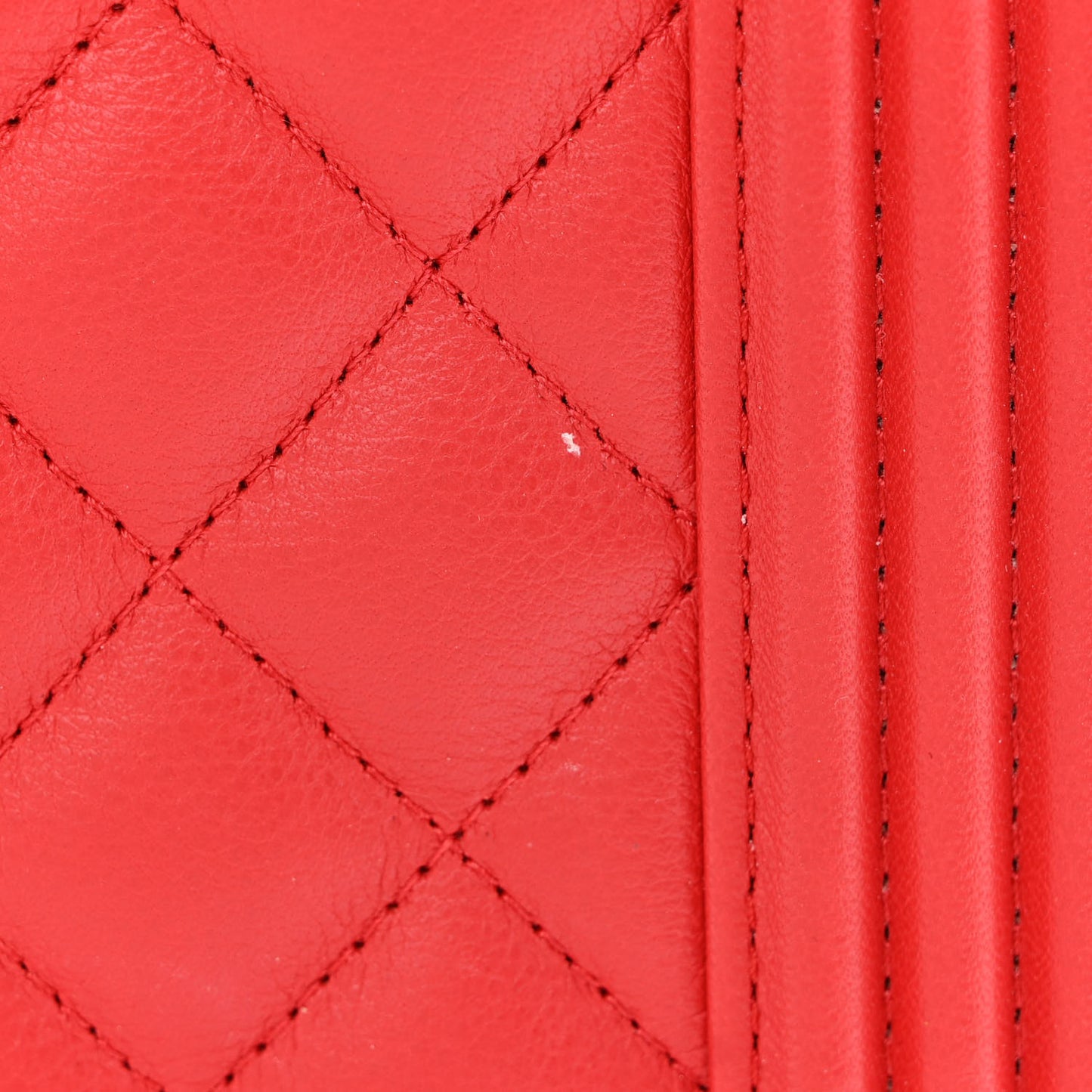 Caviar Quilted North South Boy Flap Red