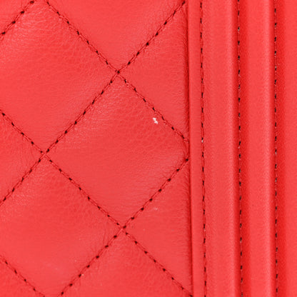 Chanel Caviar Quilted North South Boy Flap Red 12 of 12