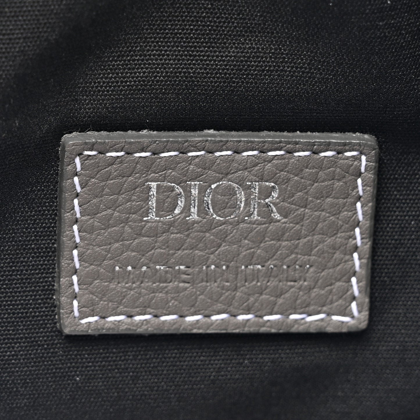 Grained Calfskin Kim Jones Saddle Bag Grey