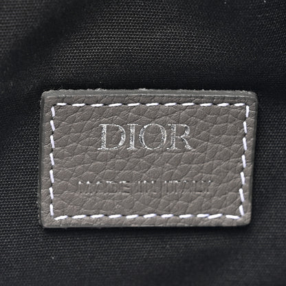 Christian Dior Grained Calfskin Kim Jones Saddle Bag Grey 6 of 14