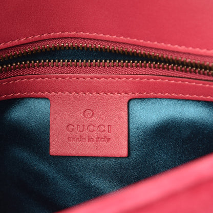 Gucci Velvet Matelasse Small GG Marmont Shoulder Bag Light Raspberry Rose 8 of 9