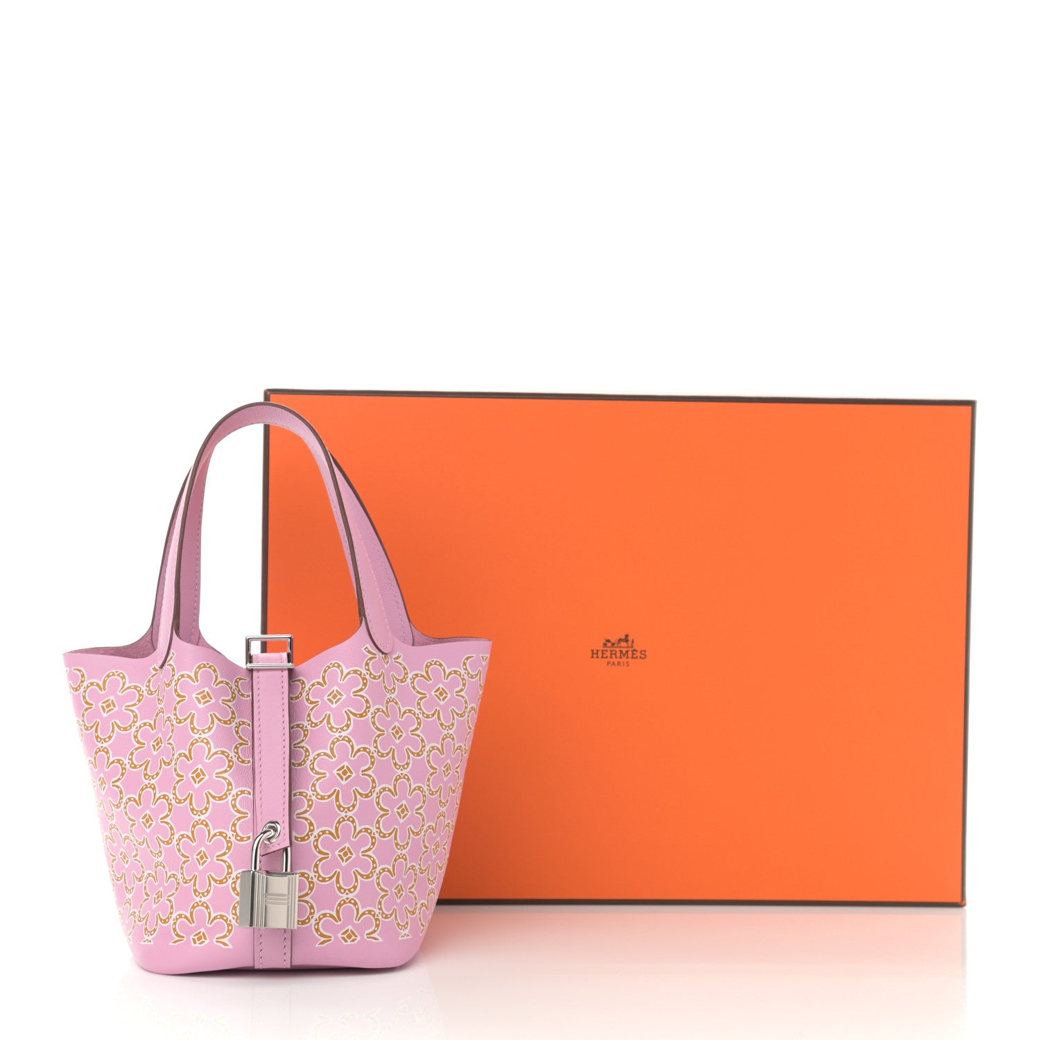 Hermes Swift Micro Lucky Daisy Picotin Lock Mauve Sylvestre 8 of 8