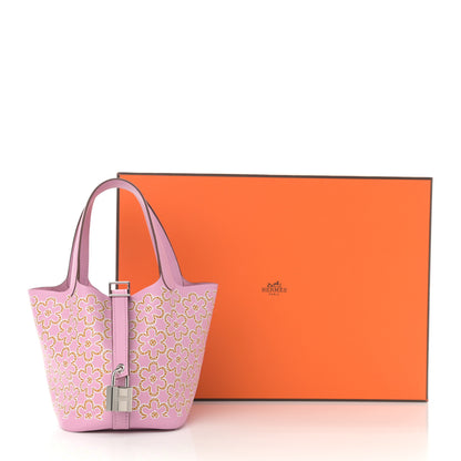 Hermes Swift Micro Lucky Daisy Picotin Lock Mauve Sylvestre 8 of 8