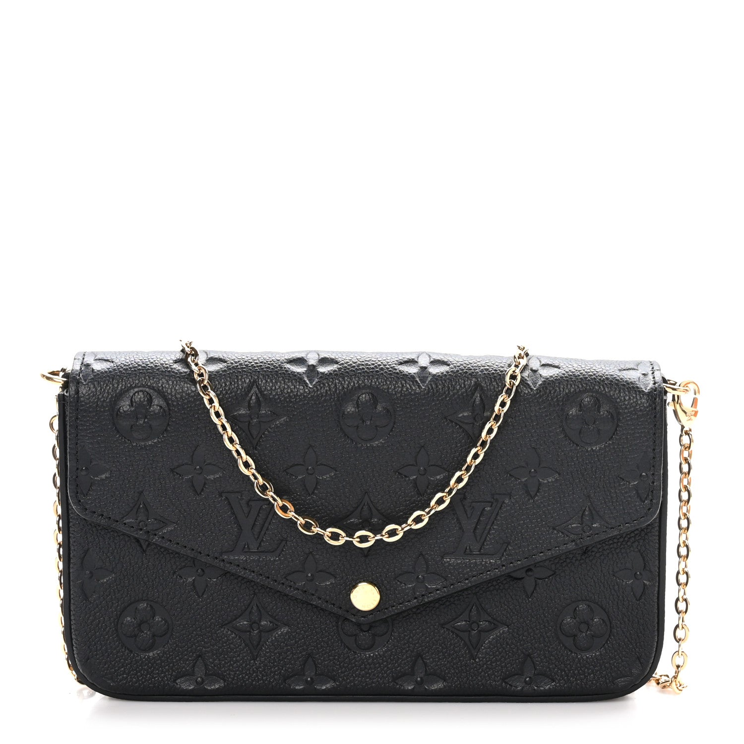 Louis Vuitton Empreinte Pochette Felicie Chain Wallet Black 1 of 11