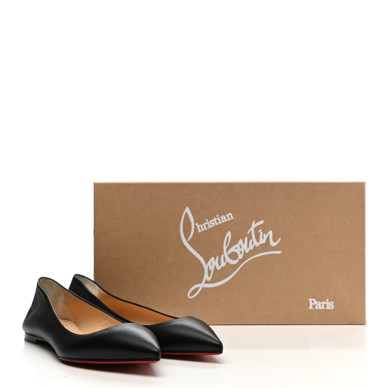 Christian Louboutin Shiny Nappa Ballalla Flats 37.5 Black 8 of 8