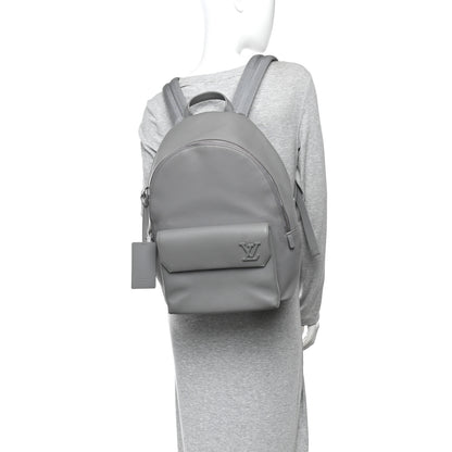 Louis Vuitton Grained Calfskin Aerogram Takeoff Backpack Grey 2 of 10
