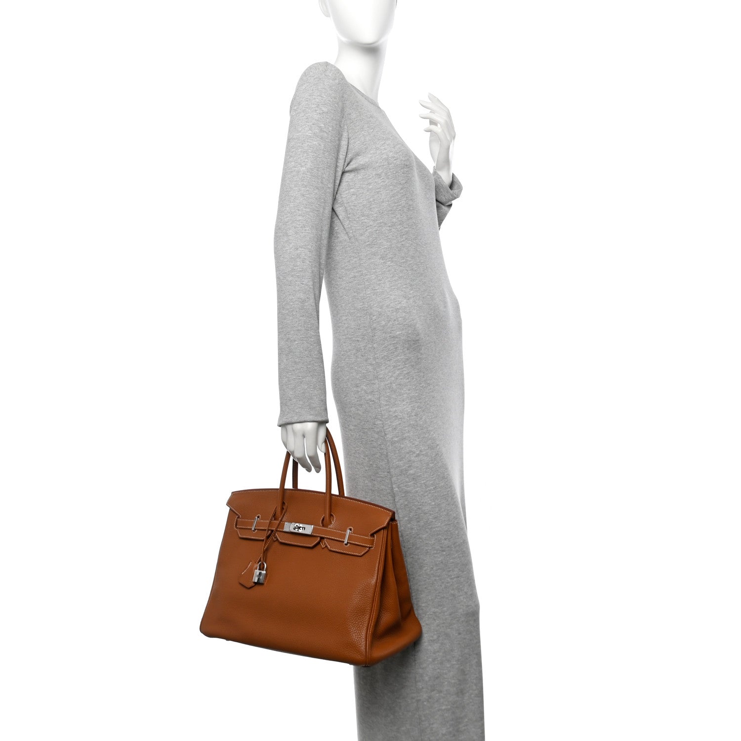 Hermes Taurillon Clemence Birkin 35 Gold 2 of 13