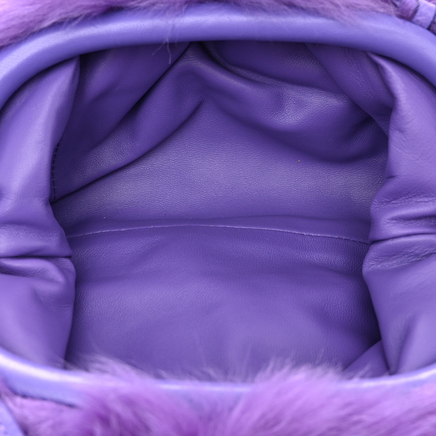 Shearling Lambskin Embellished The Mini Pouch Purple