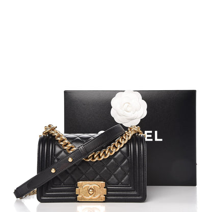 Chanel Calfskin Quilted Small Boy Flap Black 8 of 8